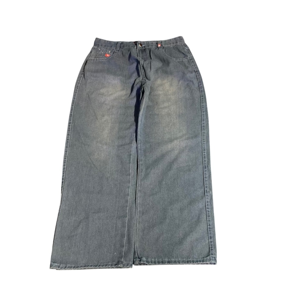 JNCO Jeans Wide Leg Baggy Denim Pants Blue Vintage Style Y2K Skate Mens Large